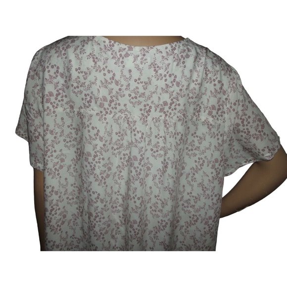 Old Navy Dress XL Short Sleeve Shift floral print v-neck boho peasant Summer - Picture 8 of 10